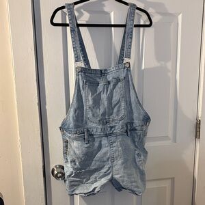 Old Navy Light Blue Denim short overalls